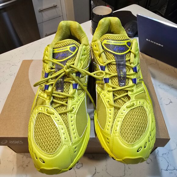 SICS GEL-NIMBUS 10.1 1203A599 300 Kelp Lemon Spark Sports Style Shoes MENS 13 - Picture 4 of 15